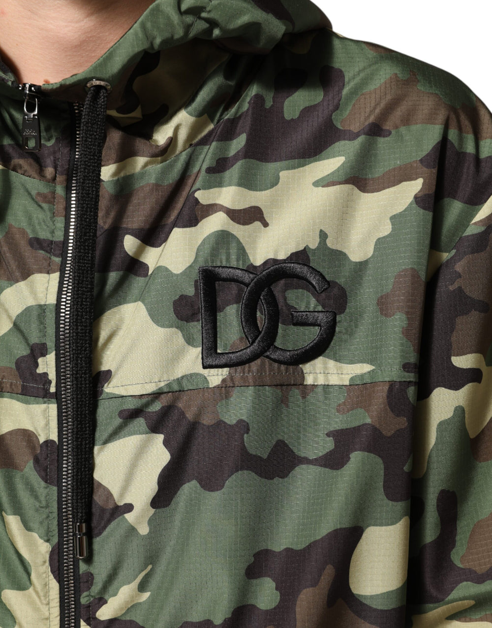 Dolce & Gabbana Hooded Sweatshirt Jacket με Camouflage Print σε Πράσινο