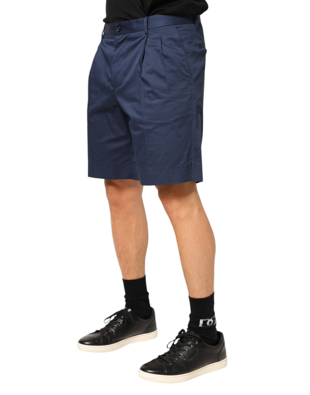 Dolce & Gabbana Cotton Stretch Bermuda Shorts in Blue