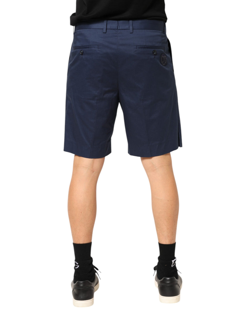Dolce & Gabbana Cotton Stretch Bermuda Shorts in Blue