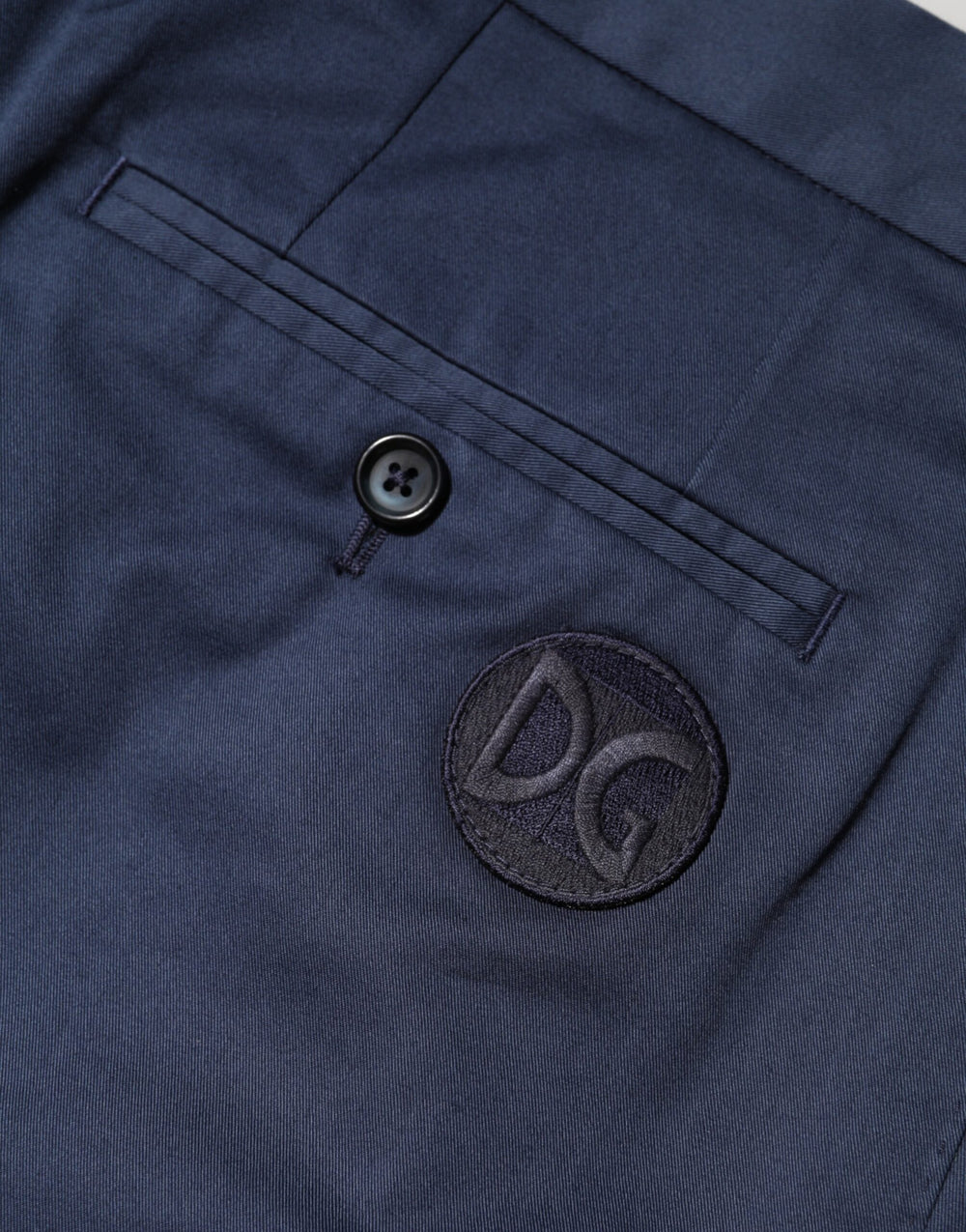 Dolce & Gabbana Cotton Stretch Bermuda Shorts in Blue