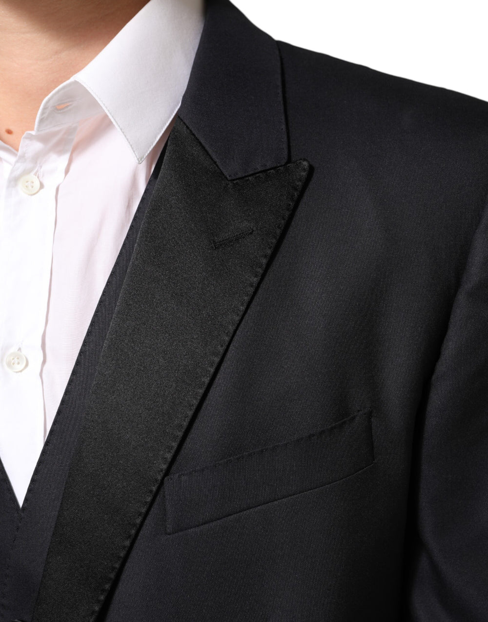 Dolce & Gabbana Virgin Wool Three-Piece Suit in Black