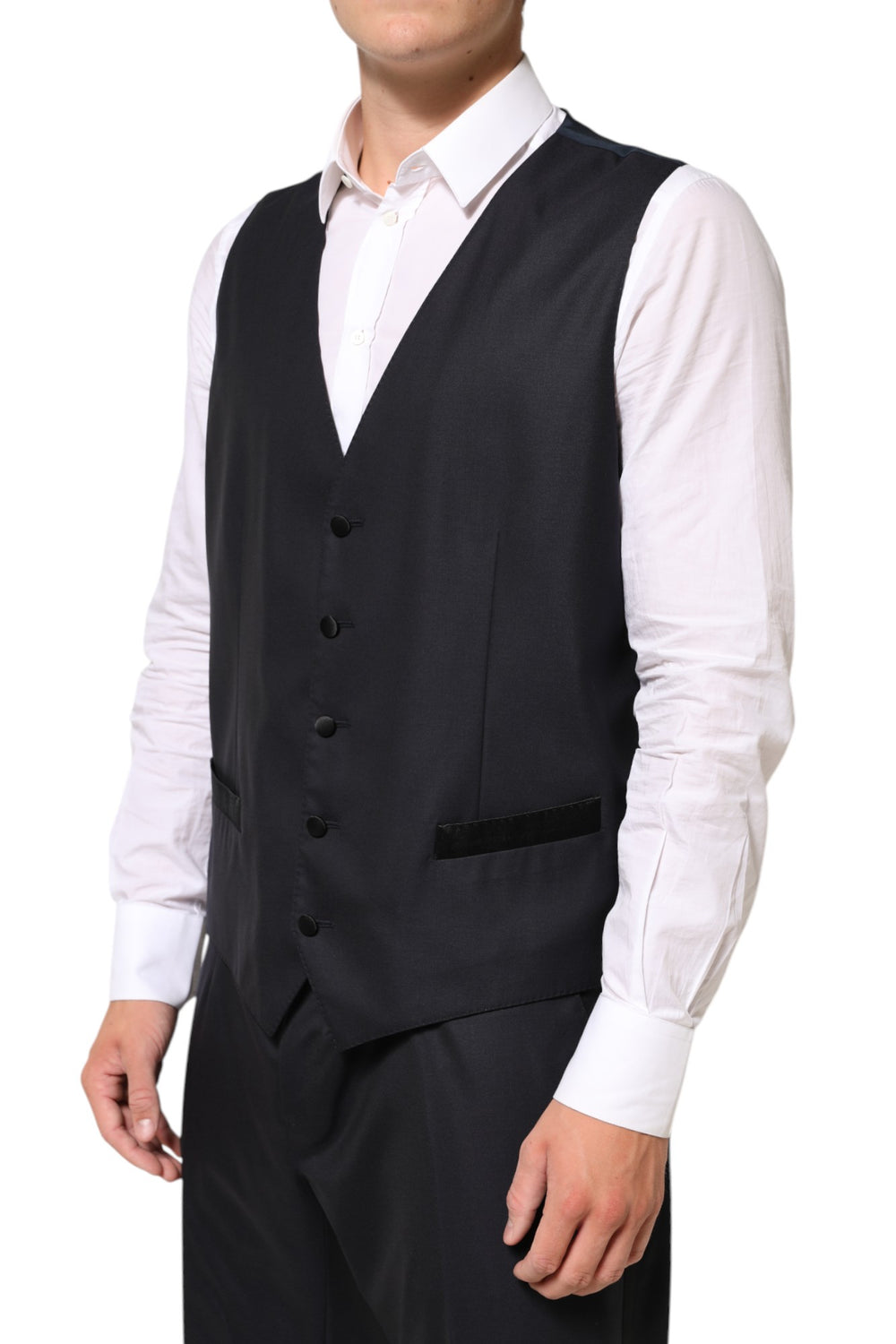 Dolce & Gabbana Virgin Wool Three-Piece Suit in Black