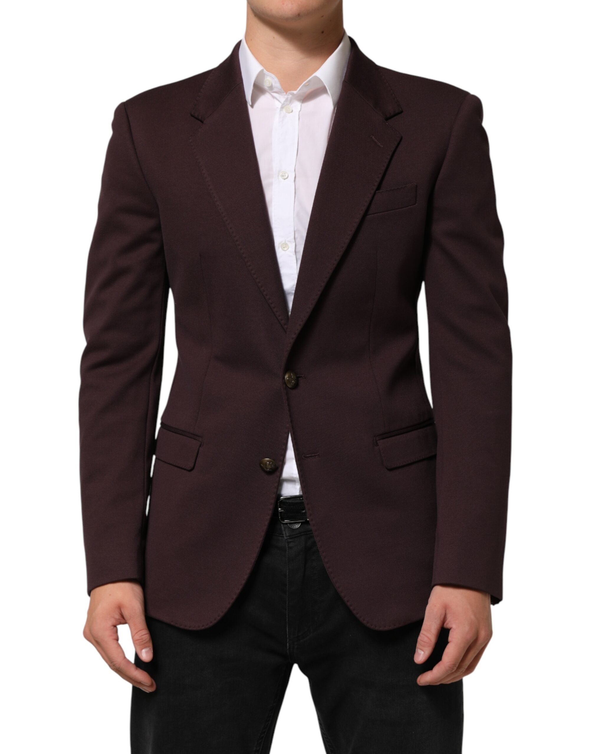 Dolce & Gabbana Cotton Blazer in Maroon