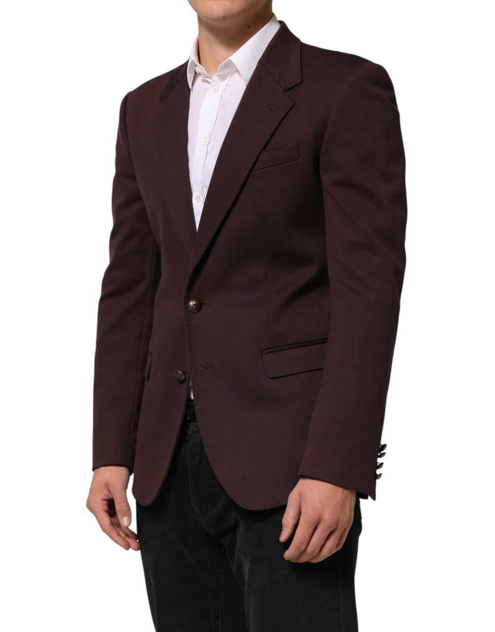 Dolce & Gabbana Cotton Blazer in Maroon
