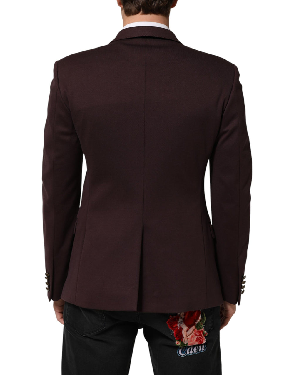 Dolce & Gabbana Cotton Blazer in Maroon