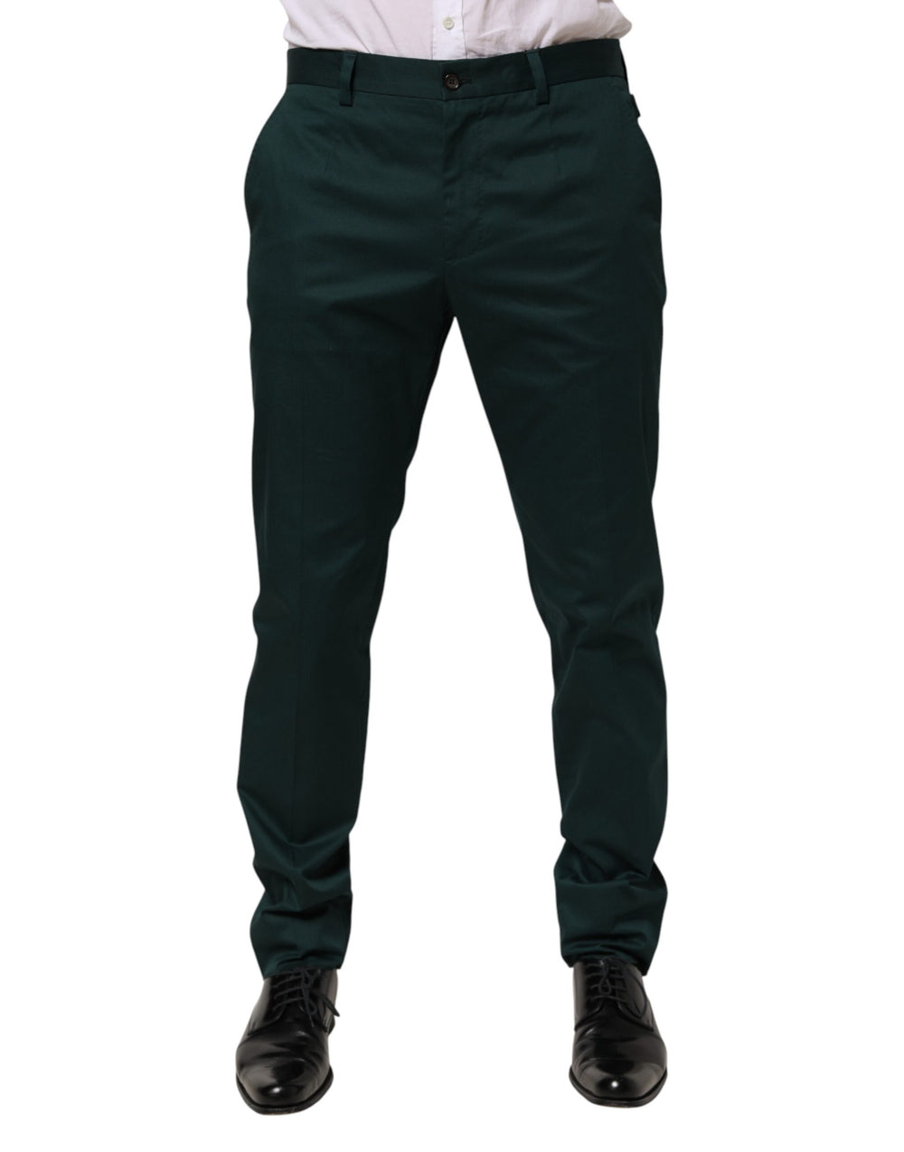 Green Cotton Formal Dress Men Trouser Pants mens luxury fashion - Mens Edit