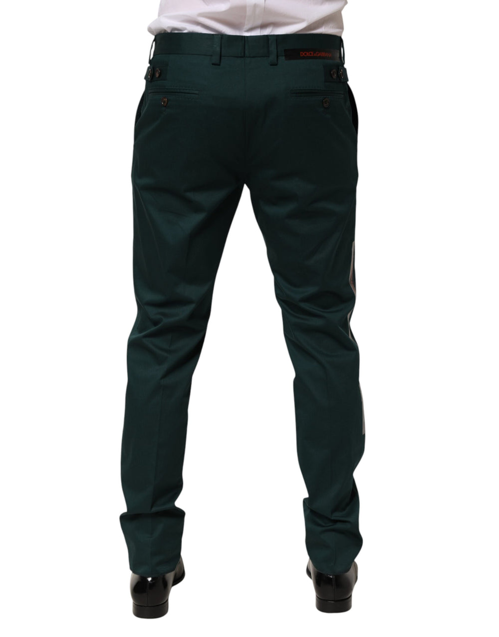 Dolce & Gabbana Cotton Formal Trousers in Green