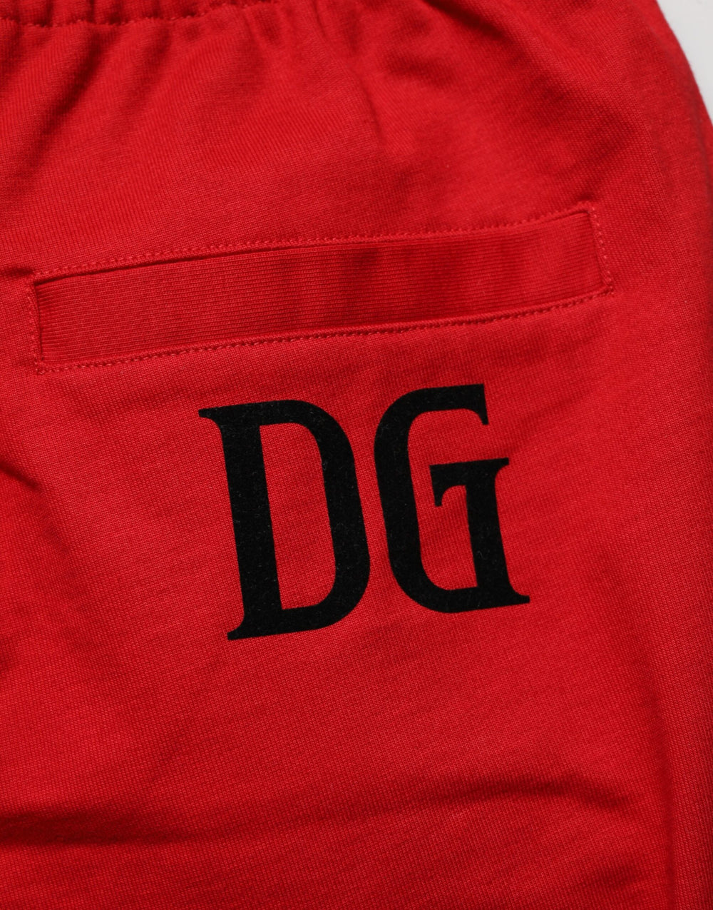 Dolce & Gabbana 100% Cotton Bermuda Shorts in Red