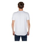 Armani Exchange White Cotton-Polyester Crew-Neck T-Shirt