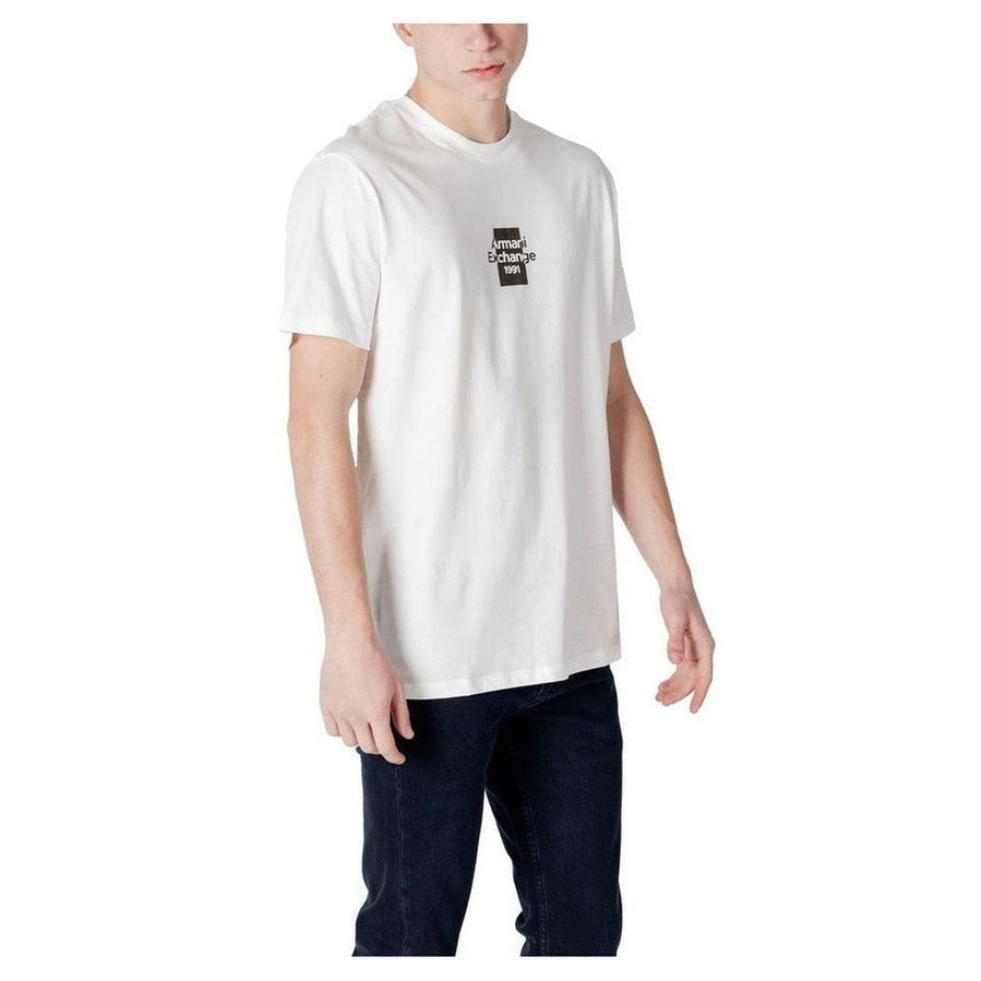 Armani Exchange White Combed Cotton T-Shirt