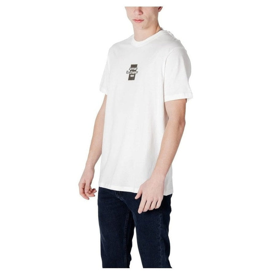 Armani Exchange White Combed Cotton T-Shirt