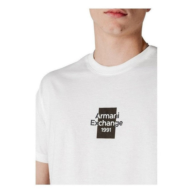 Armani Exchange White Combed Cotton T-Shirt
