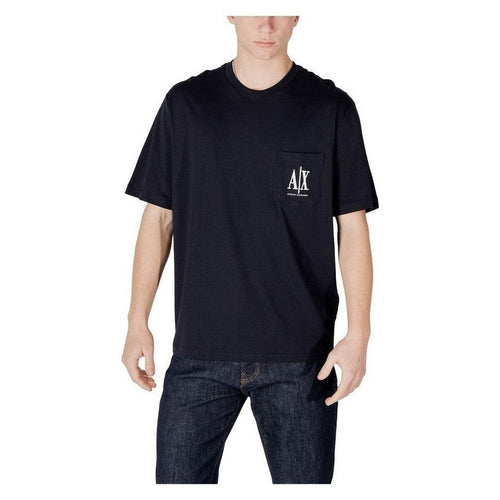 Armani Exchange Blue Cotton Men's Sportswear T-Shirt - Designer | Mens Edit