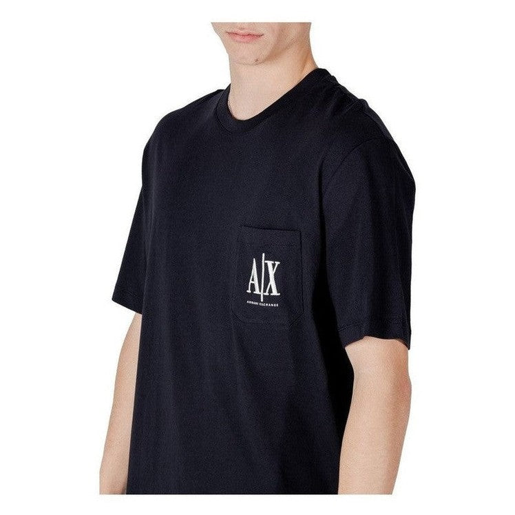 Armani Exchange Βαμβακερό T-Shirt σε Μπλε