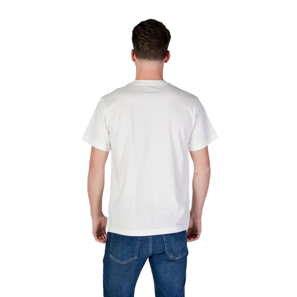 Replay Λευκό Βαμβακερό T-Shirt