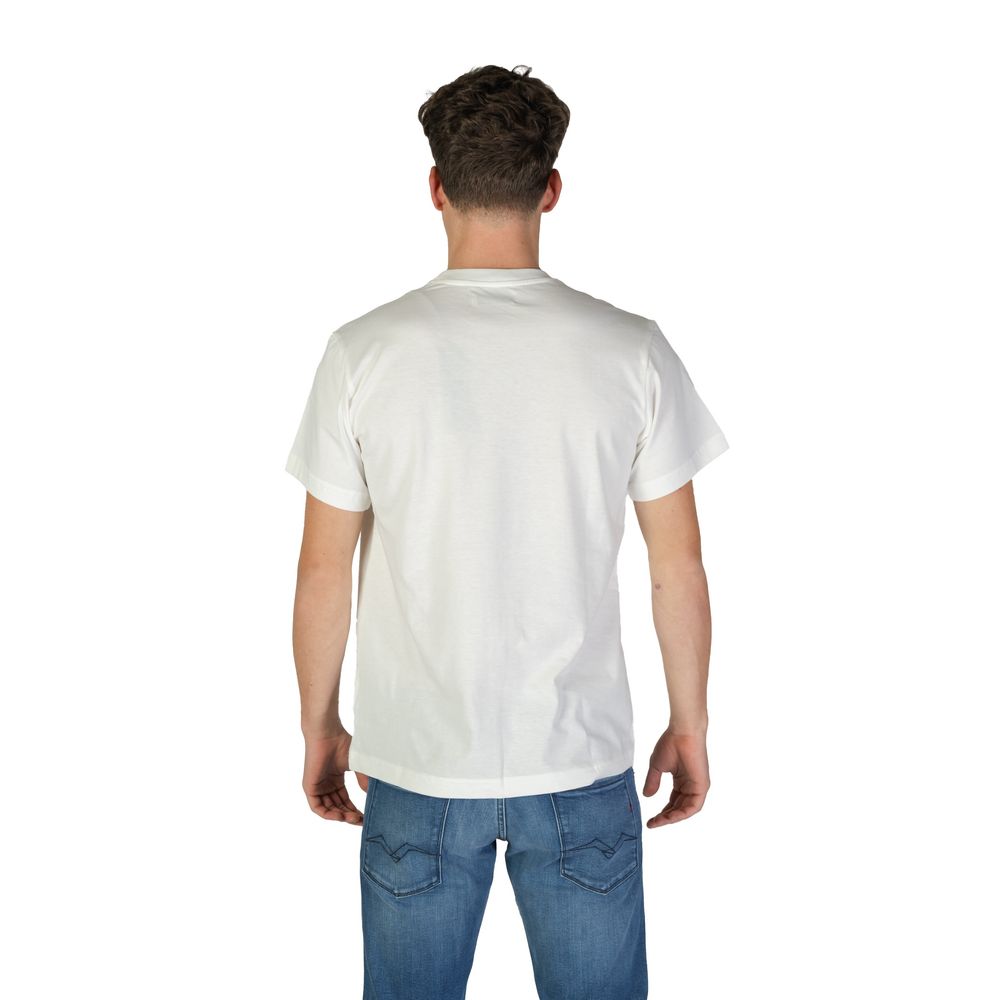 Replay Λευκό Βαμβακερό T-Shirt