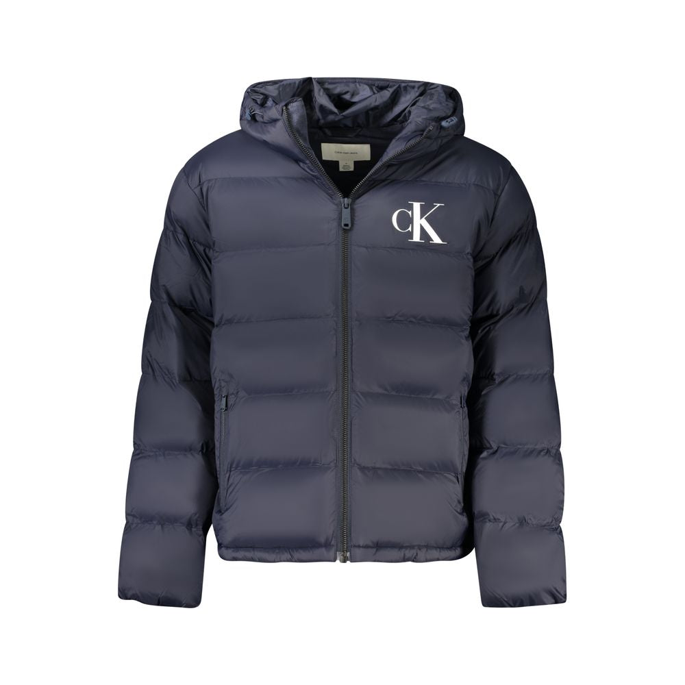 Blu Poliammide Men's Jacket mens luxury fashion - Mens Edit