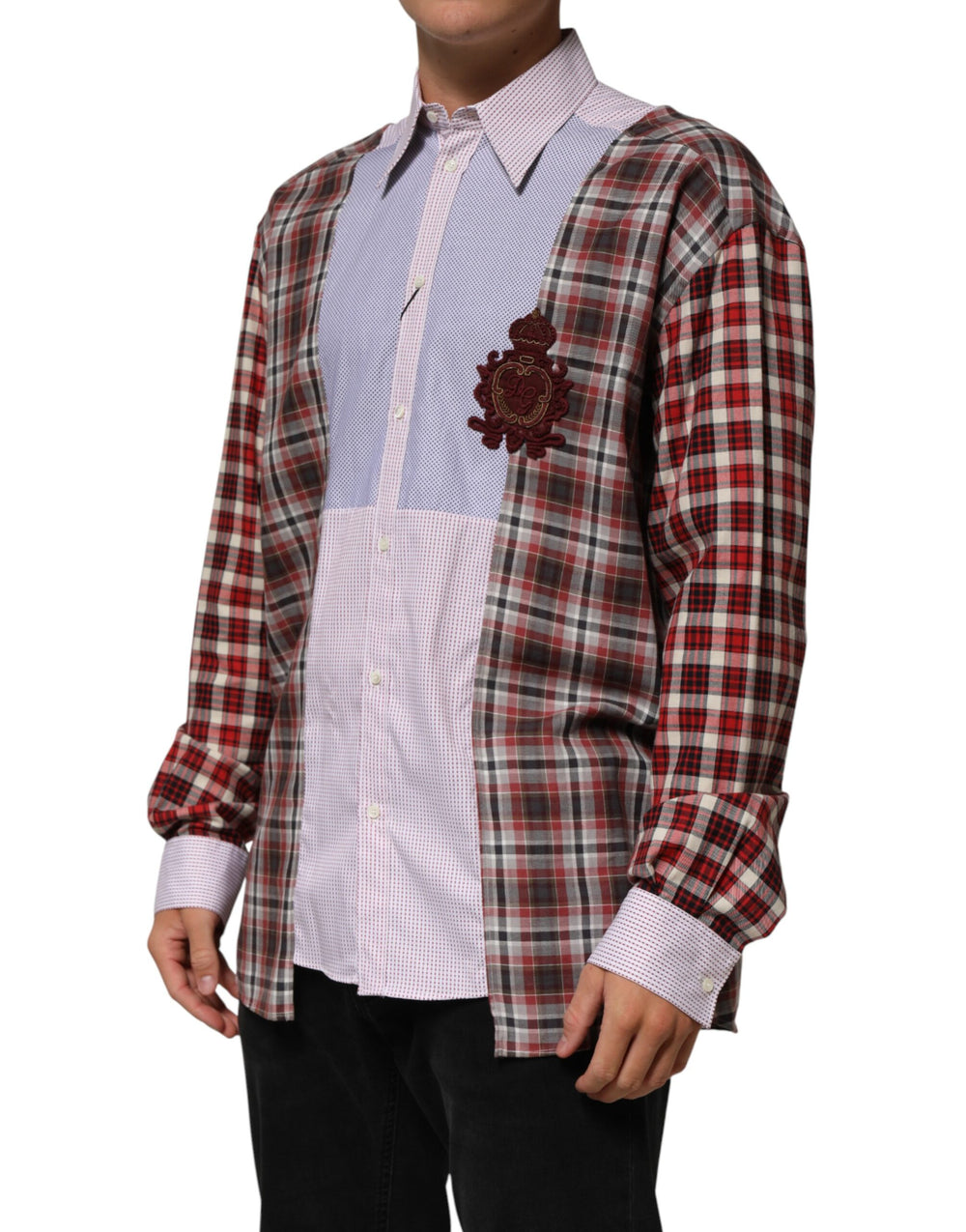 Dolce & Gabbana Multicolor Checkered Cotton Shirt