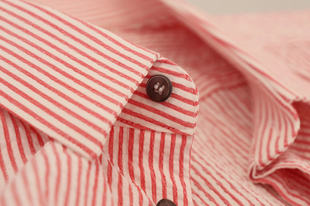 Dolce & Gabbana Striped Cotton Shirt in White and Red