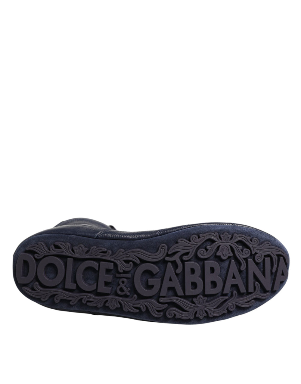 Dolce & Gabbana Deer Leather Mid-Calf Boots in Dark Blue