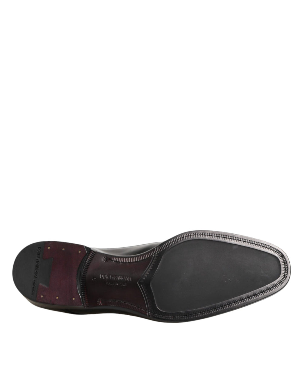 Dolce & Gabbana Calfskin Leather Derby Shoes in Black