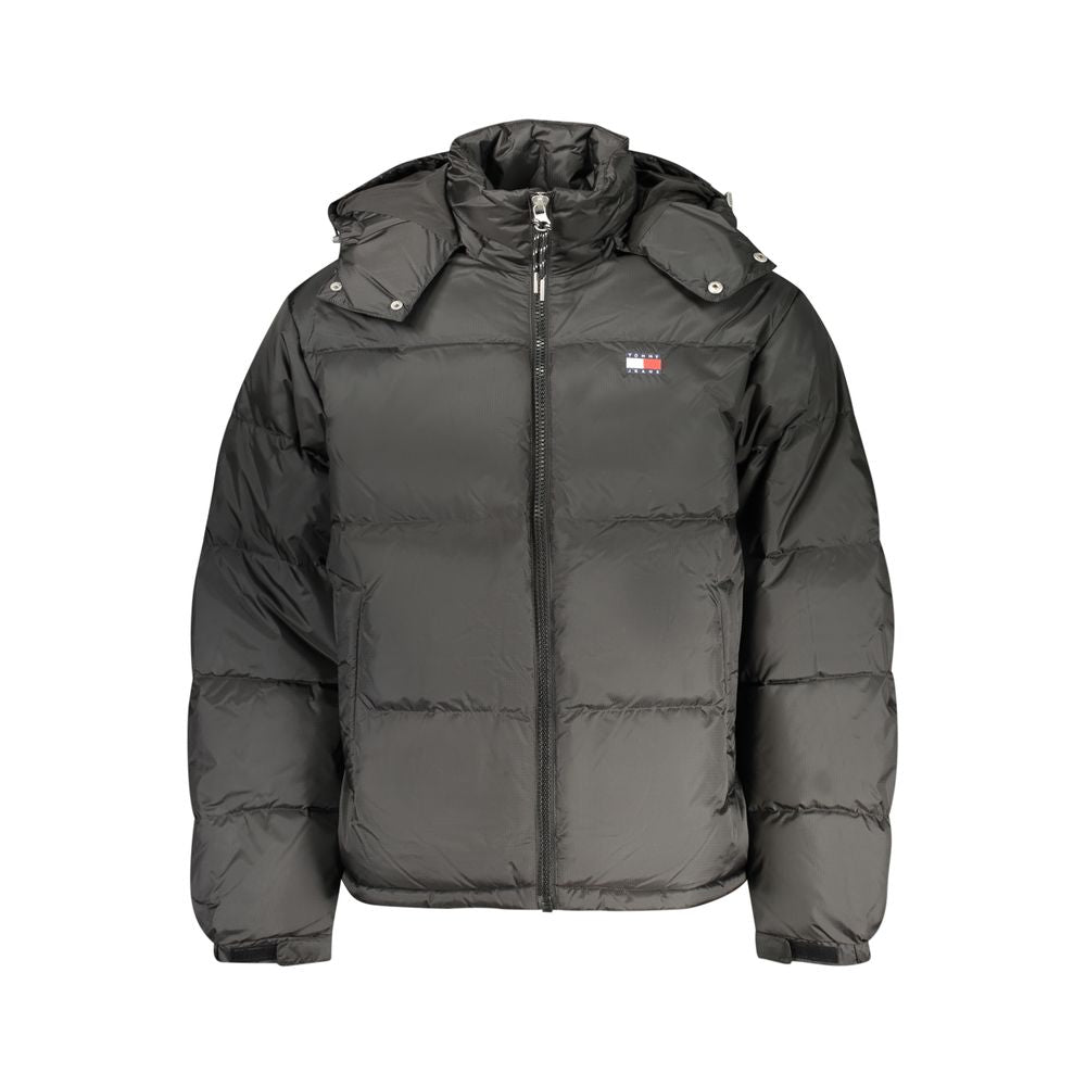Black Polyester Men's Jacket mens luxury fashion - Mens Edit