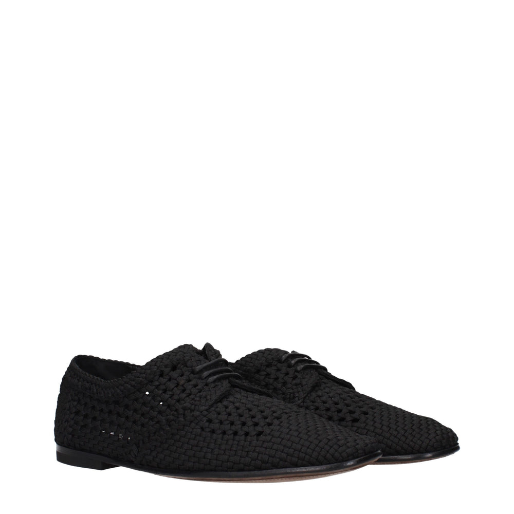 Dolce & Gabbana Fabric Oxford Shoes in Black