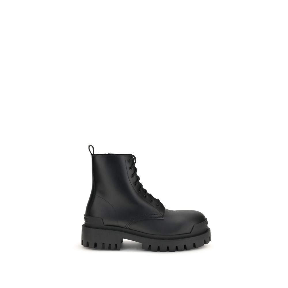 Black Calf Leather Bos Taurus Lace-Up Boots mens luxury fashion - Mens Edit