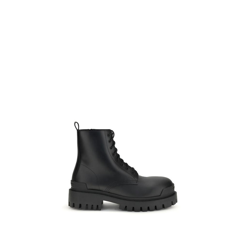 Black Calf Leather Bos Taurus Lace-Up Boots mens luxury fashion - Mens Edit
