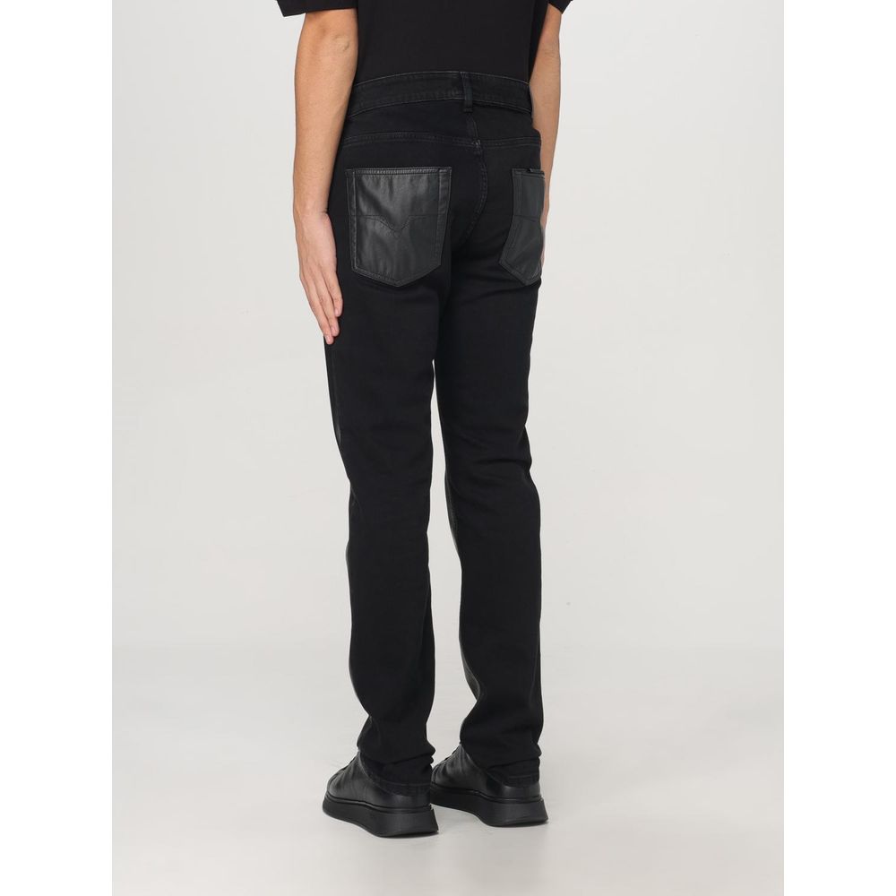 Versace Leather Trousers in Black