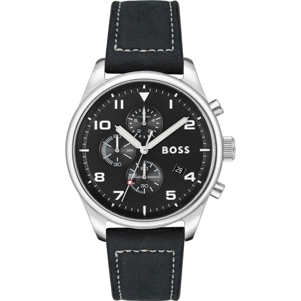 Black Leather Dress Watch mens luxury fashion - Mens Edit