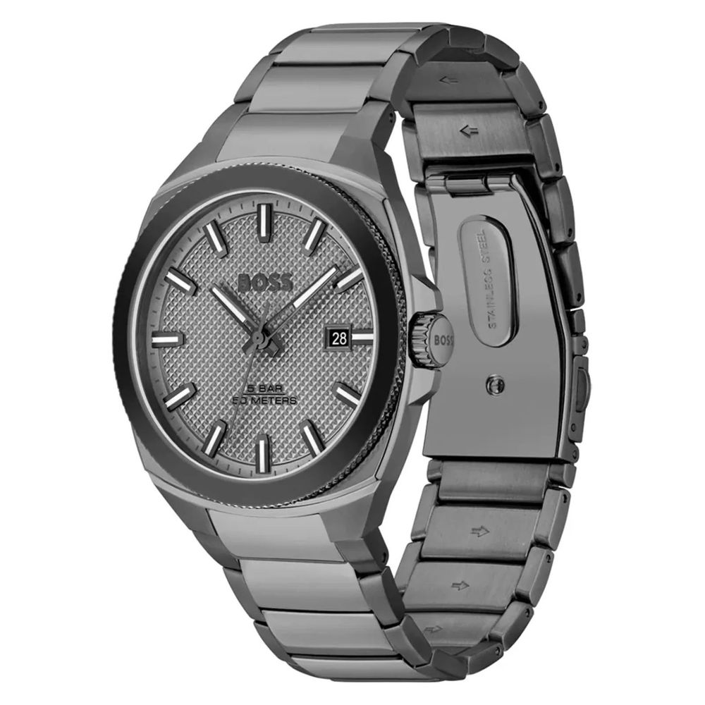 Hugo Boss Stainless Steel Dress Watch in Grey