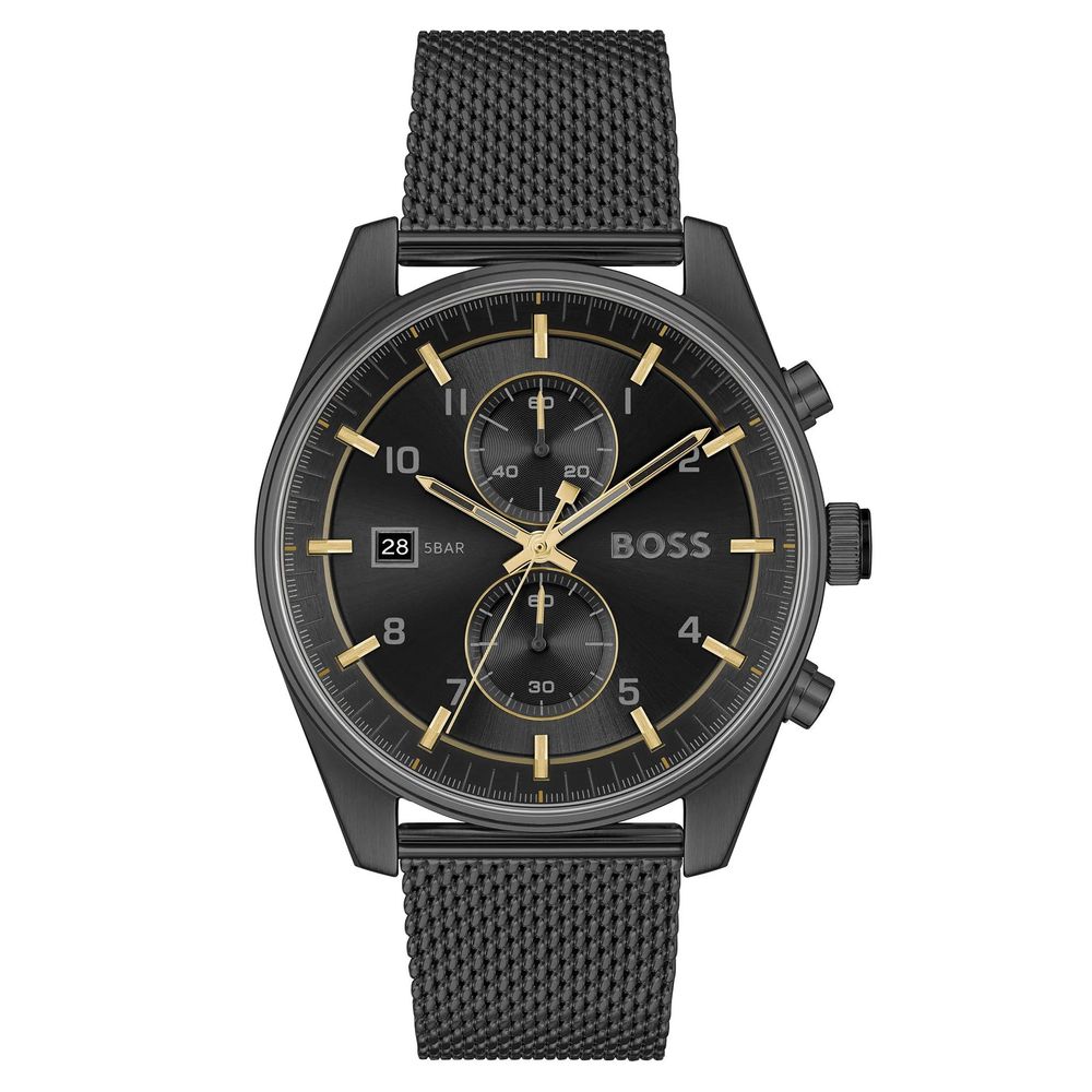 Black Stainless Steel Dress Watch mens luxury fashion - Mens Edit