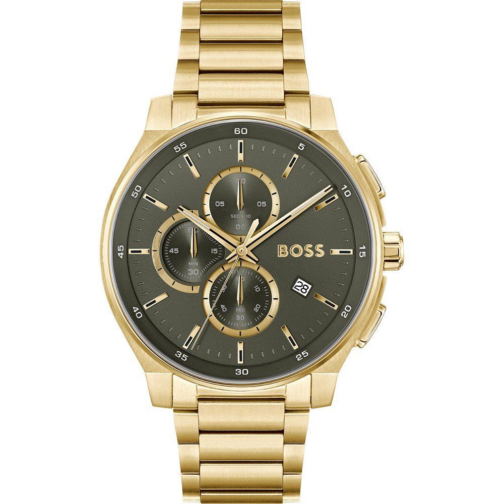 Gold Stainless Steel Dress Watch mens luxury fashion - Mens Edit