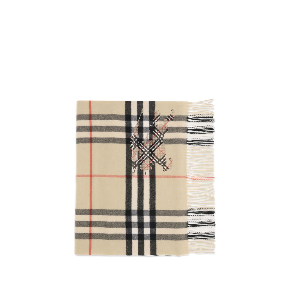 Κασμίρ Κασκόλ Burberry σε Μπεζ με Καρό Μοτίβο