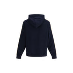 Burberry Blue Cotton Zip-Up Hoodie
