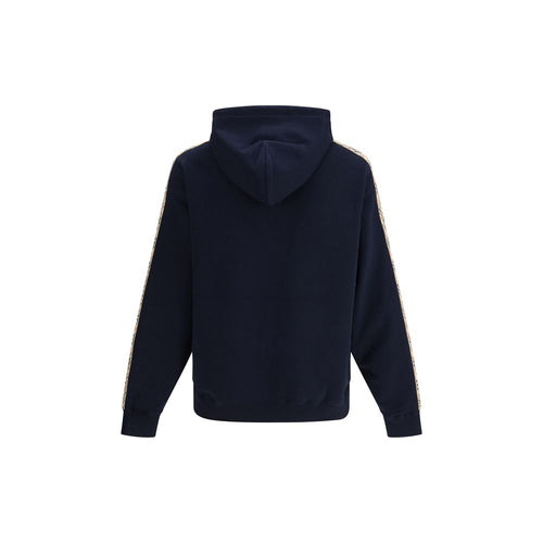 Burberry Βαμβακερό Hoodie με Φερμουάρ σε Μπλε