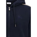 Burberry Blue Cotton Zip-Up Hoodie