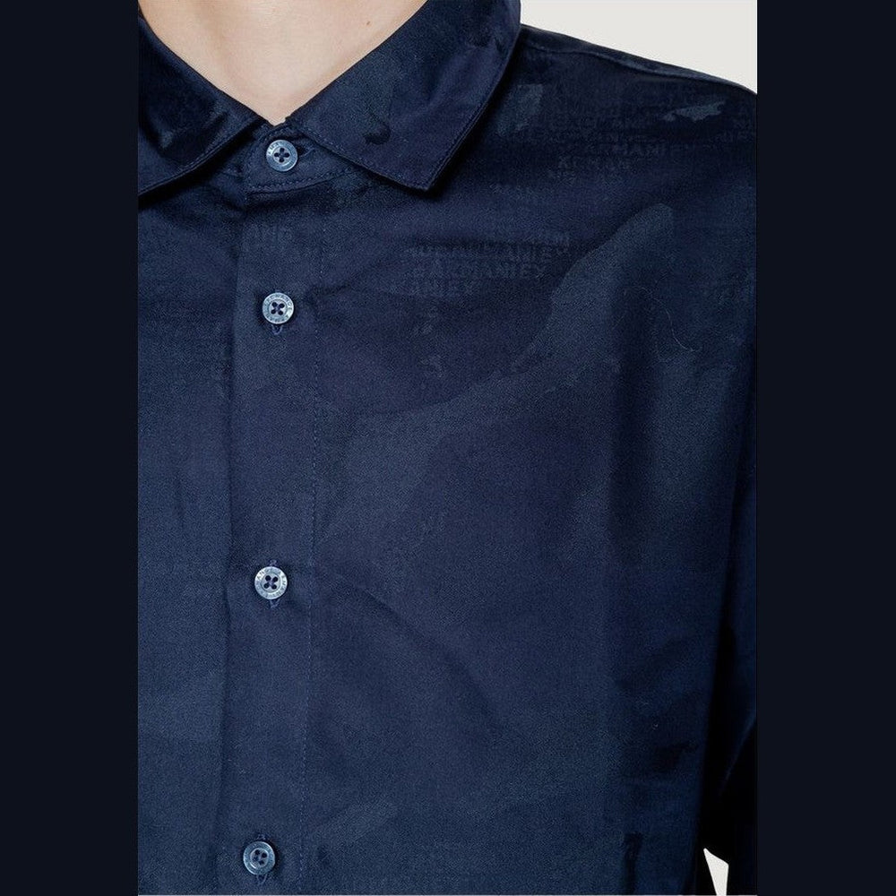 Armani Exchange Βαμβακερό Πουκάμισο σε Μπλε