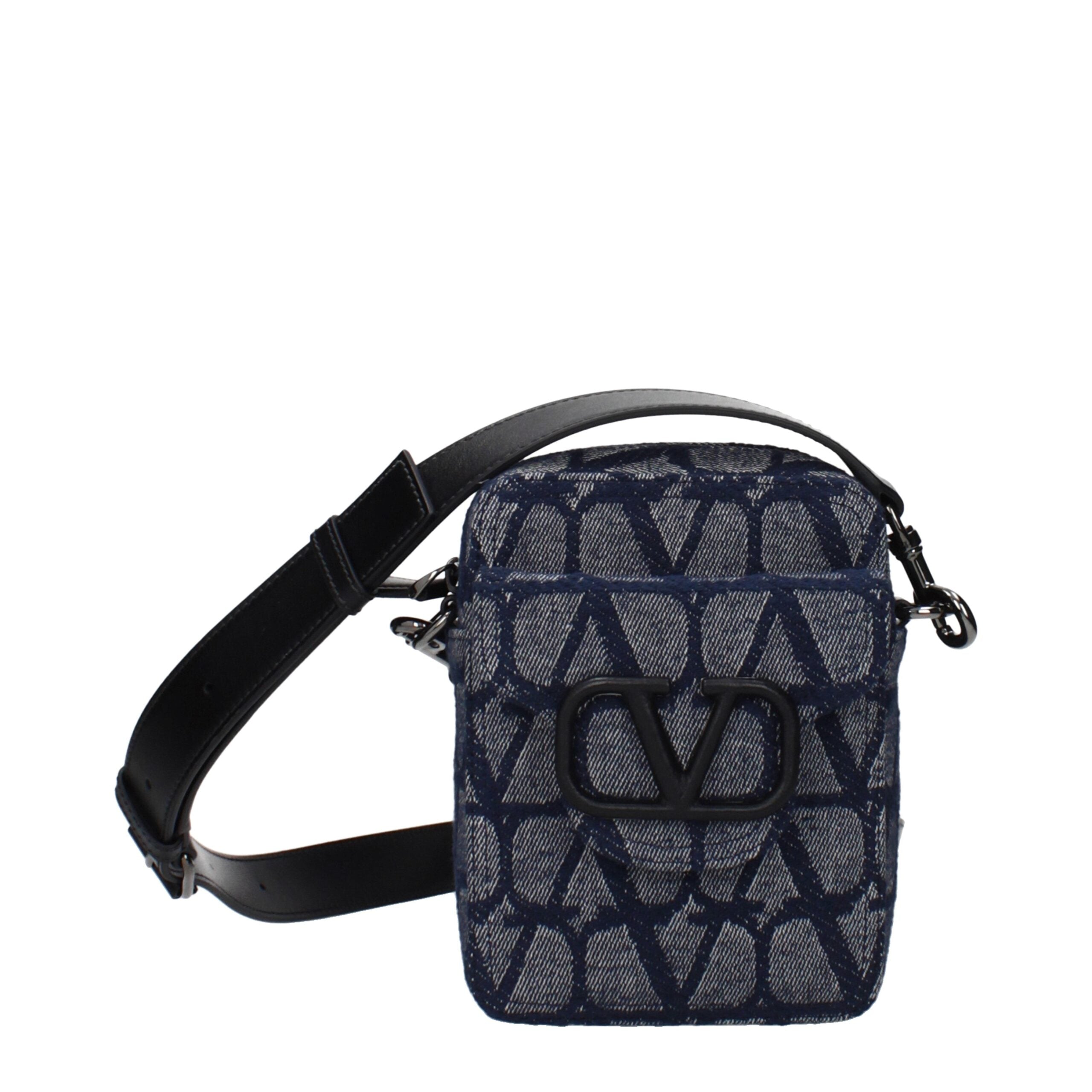 Blue Fabric Crossbody Bag mens luxury fashion - Mens Edit