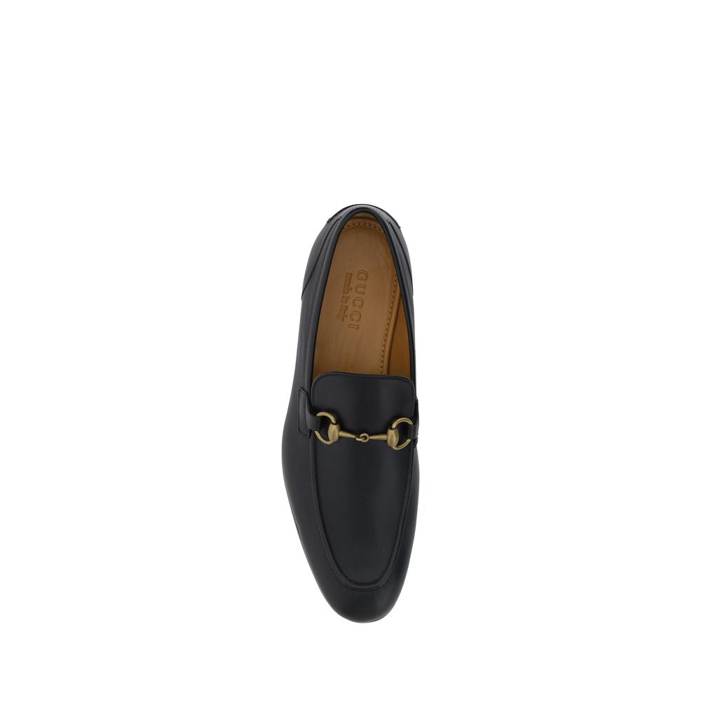 Gucci Calf Leather Slip-On Loafers in Black