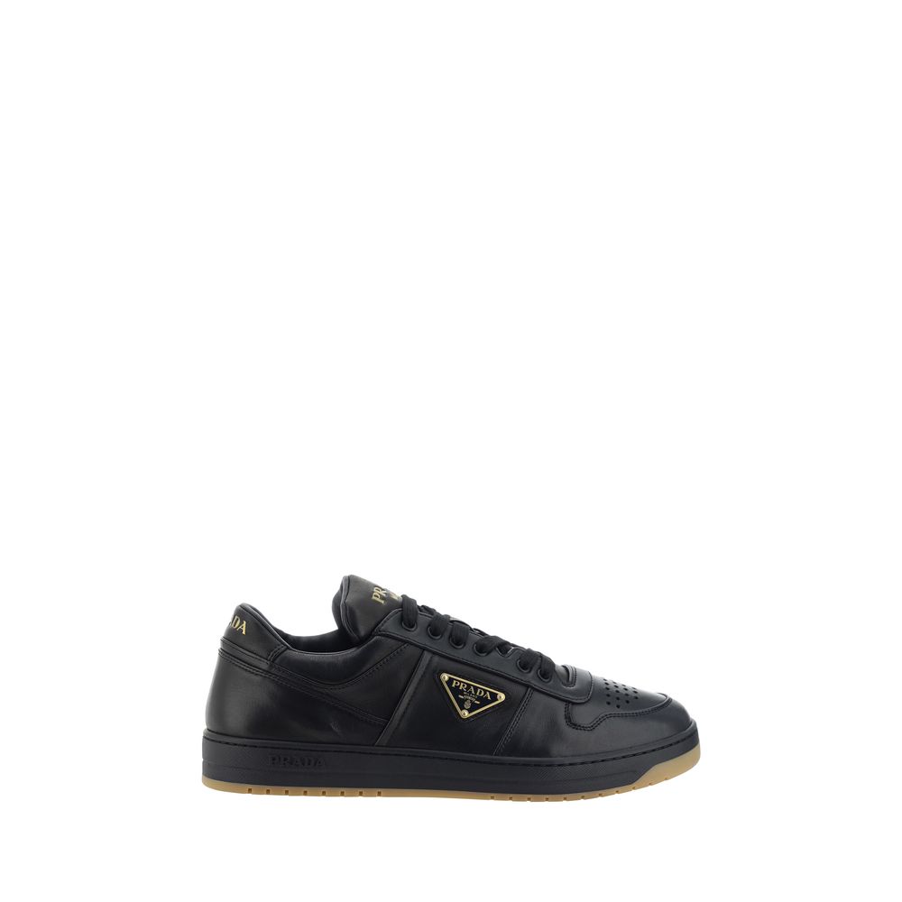 Prada Δερμάτινα Sneakers από δέρμα αρνιού σε Μαύρο