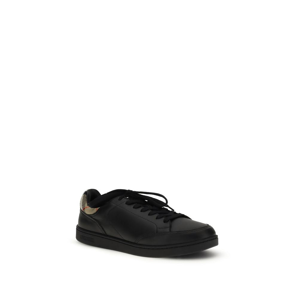 Burberry Black Calf Leather Low-Top Sneakers