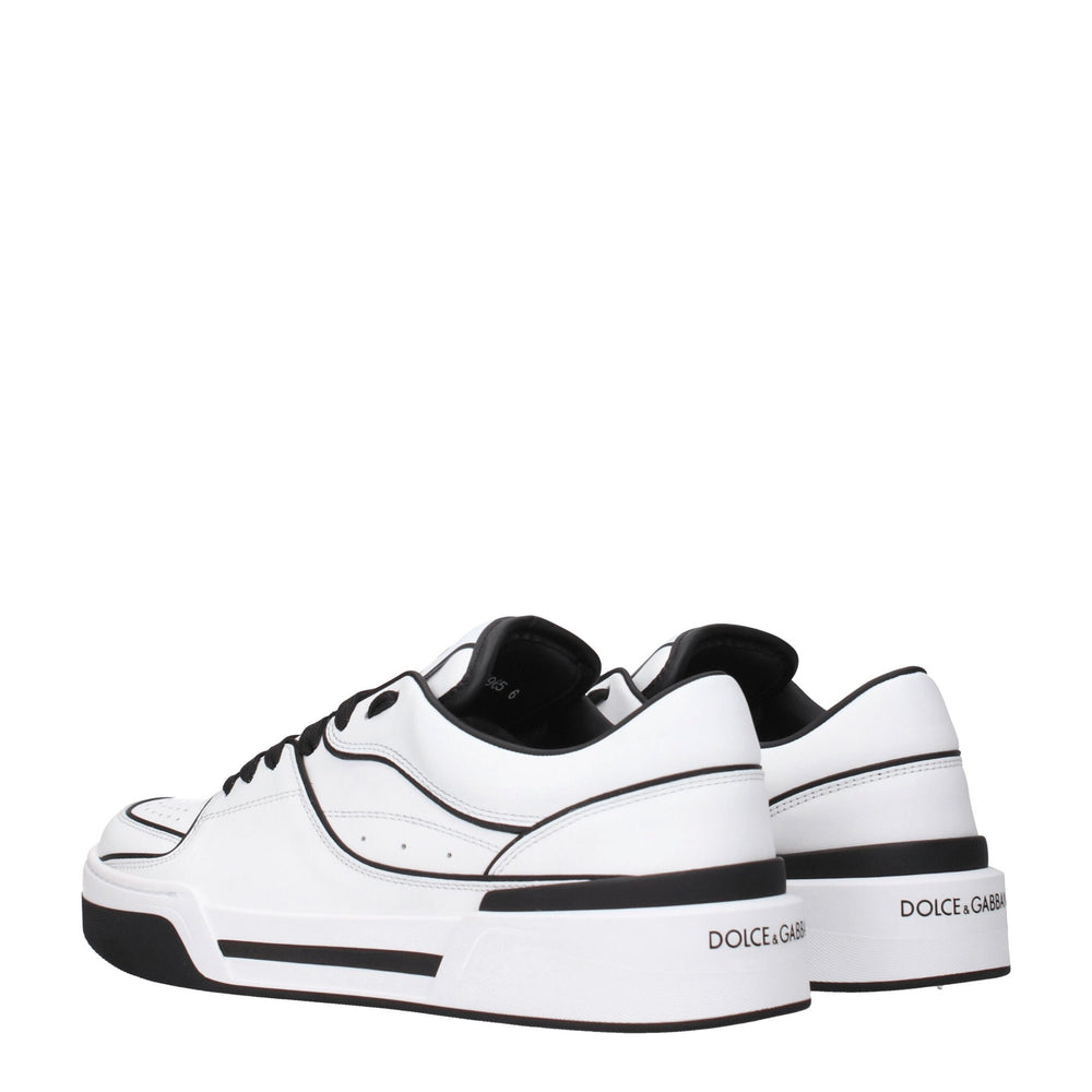 Dolce & Gabbana White Leather Sneakers