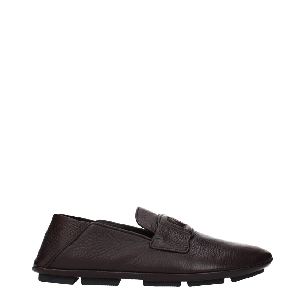 Brown Leather Slip-On Loafers mens luxury fashion - Mens Edit