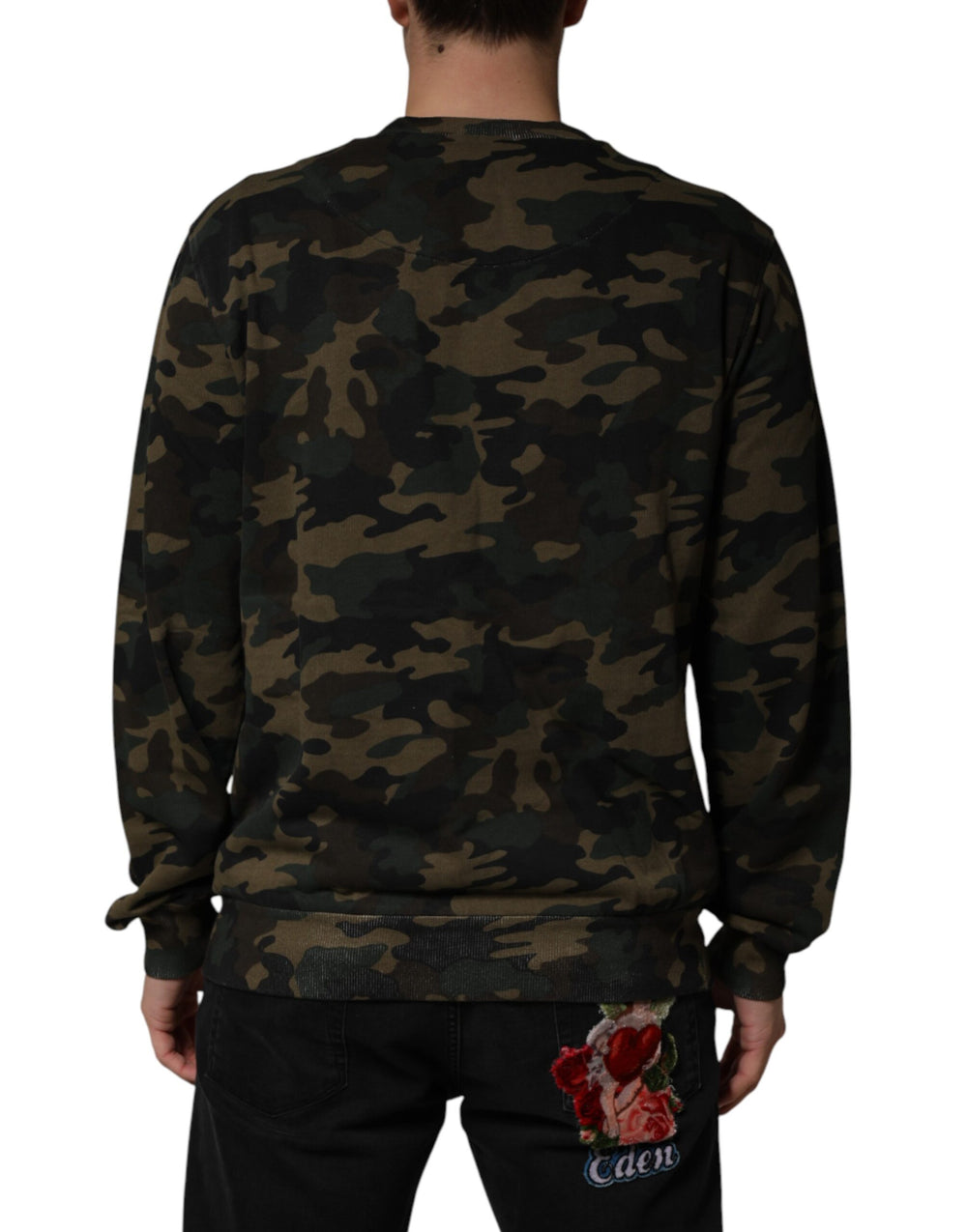 Dolce & Gabbana 100% Cotton Multicolor Camouflage Sweatshirt
