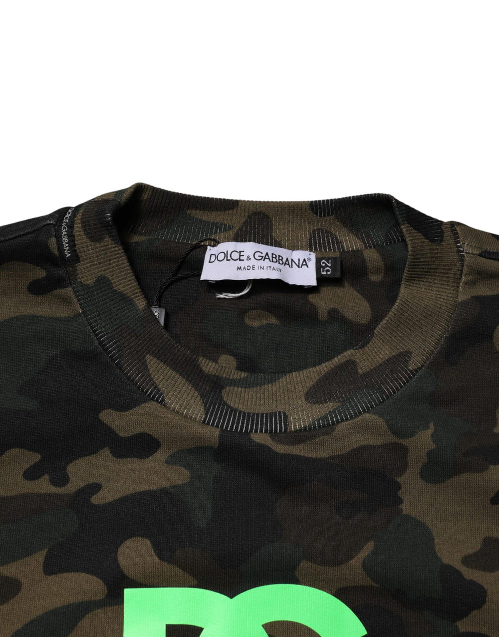 Dolce & Gabbana 100% Cotton Multicolor Camouflage Sweatshirt