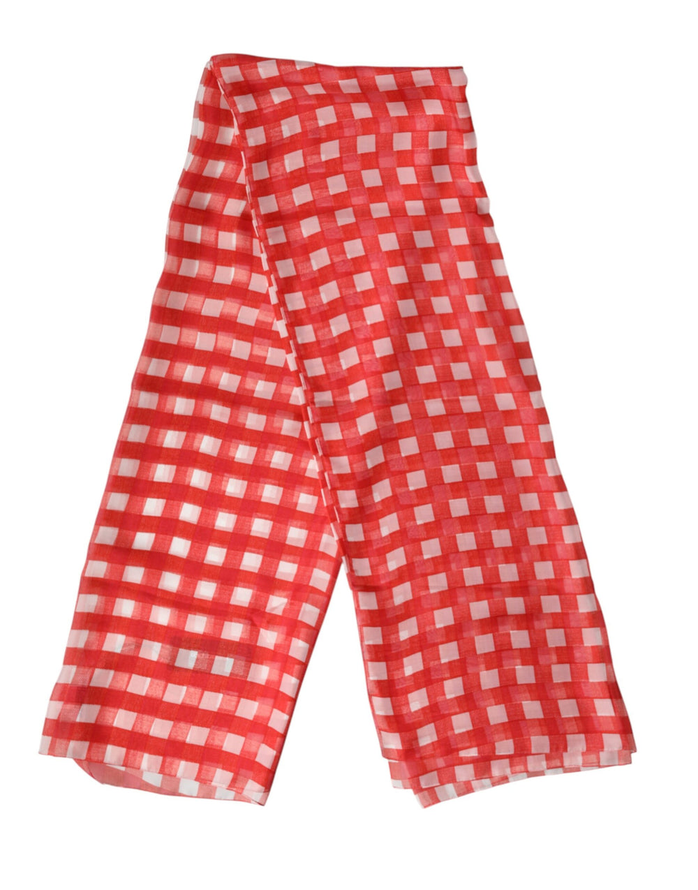 Dolce & Gabbana Silk Stole in Red and White Check