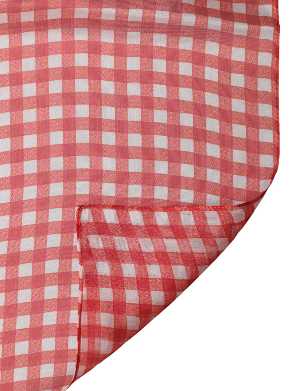 Dolce & Gabbana 100% Silk Neck Wrap Scarf in Red Check