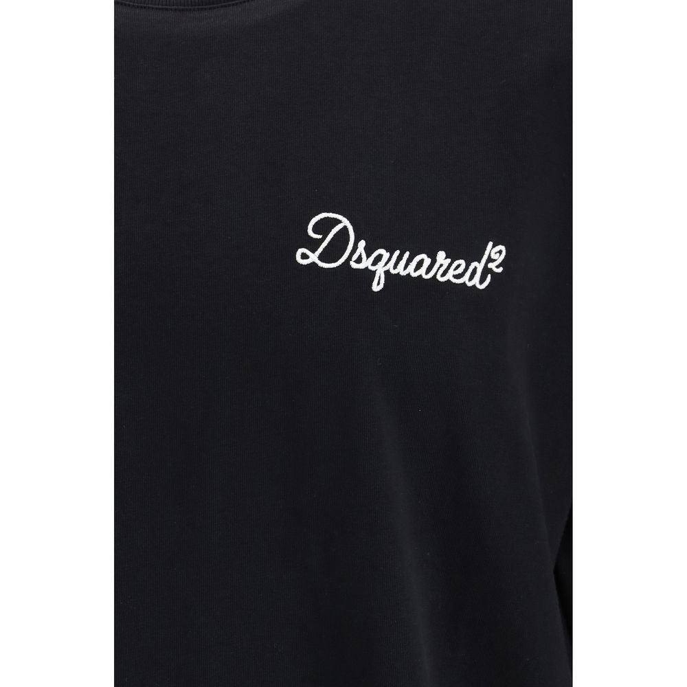 Dsquared² Βαμβακερό Oversized T-Shirt σε Μαύρο